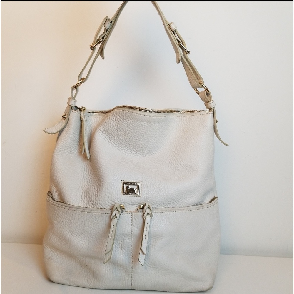 Dooney & Bourke Dillen Large
Pocket Sac White Pebbled Leather...